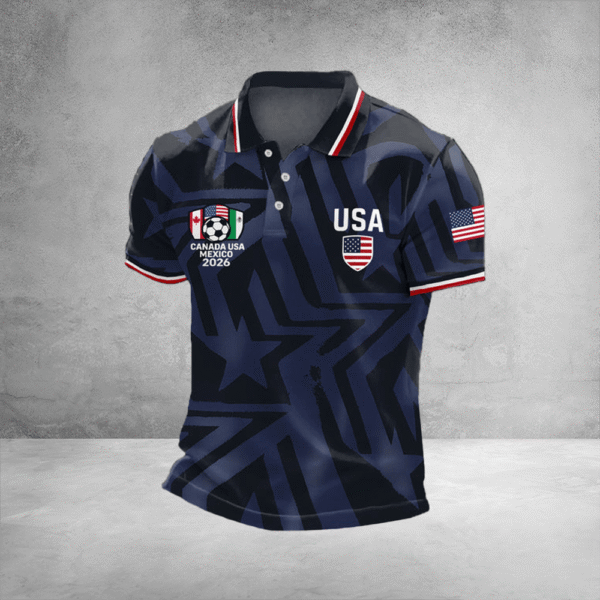 FIFA World Cup USA 2026 Polo Shirt Can USA Mex Hosted City Polos For Soccer Fan.png