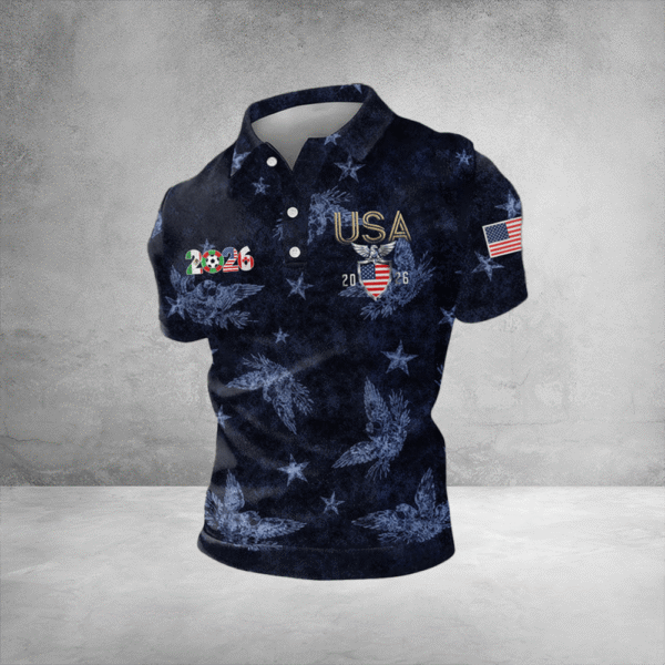 FIFA World Cup USA 2026 Polo Shirt US Mens Soccer Apparel For Soccer Lovers.png