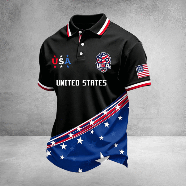 FIFA World Cup USA 2026 Polo Shirt USA World Cup Apparel Soccer Players Attire Fan Gifts.png