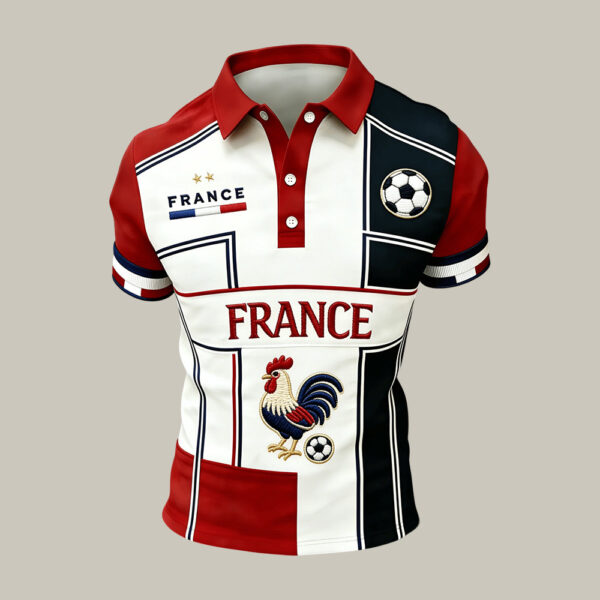 France FIFA World Cup 2026 Rooster Polo Shirt World Cup Attire Soccer Lover For Husband.jpeg