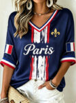 France FIFA World Cup 2026 V Neck Long Sleeve Shirt World Cup 2026 Merch Soccer Fan Gifts.jpeg