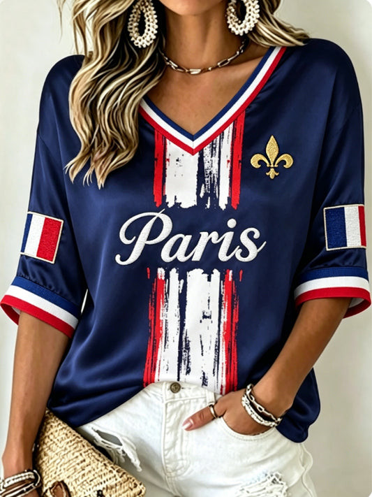 France FIFA World Cup 2026 V Neck Long Sleeve Shirt World Cup 2026 Merch Soccer Fan Gifts.jpeg France FIFA World Cup 2026 V Neck Long Sleeve Shirt World Cup 2026 Merch Soccer Fan Gifts.jpeg