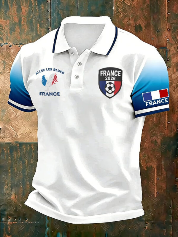 France World Cup 2026 Merch Allez Les Blues France Polo Shirt Soccer Apparel Fan Gifts.jpeg