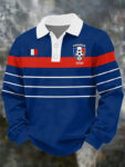 France World Cup 2026 Merch Team France Soccer Long Sleeve Polo Shirt For Him.jpeg