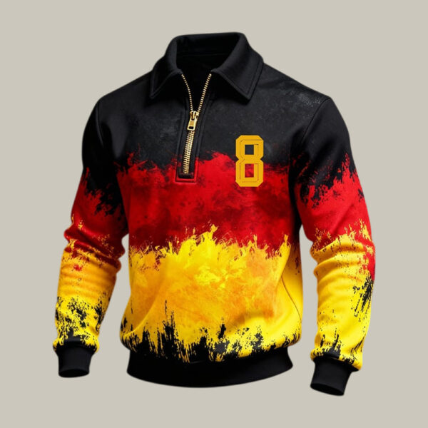 Germany 2026 FIFA World Cup 8 Zip Polo Long Sleeve Shirt Game Day Clothing Soccer Gear.jpeg