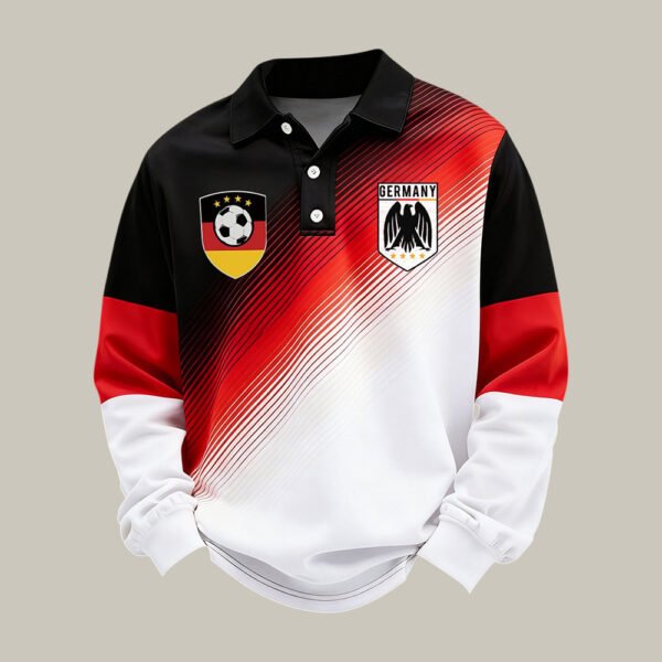 Germany 2026 FIFA World Cup Polo Long Sleeve Shirt Game Day Clothing Dad Birthday Gift.jpeg