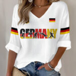 Germany FIFA Club World Cup Bracket V Neck Long Sleeve Shirt Game Day Clothing Soccer Fan Gear.jpeg