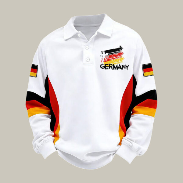 Germany FIFA World Cup 2026 Polo Long Sleeve Shirt Game Day Soccer Apparel Best Fan Gear.jpeg