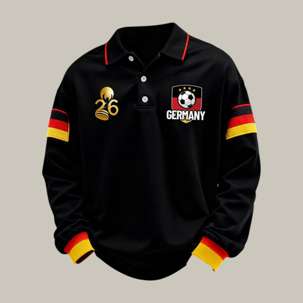 Germany FIFA World Cup 2026 Polo Long Sleeve Shirt Soccer Apparel 2026 World Cup Gear.jpeg