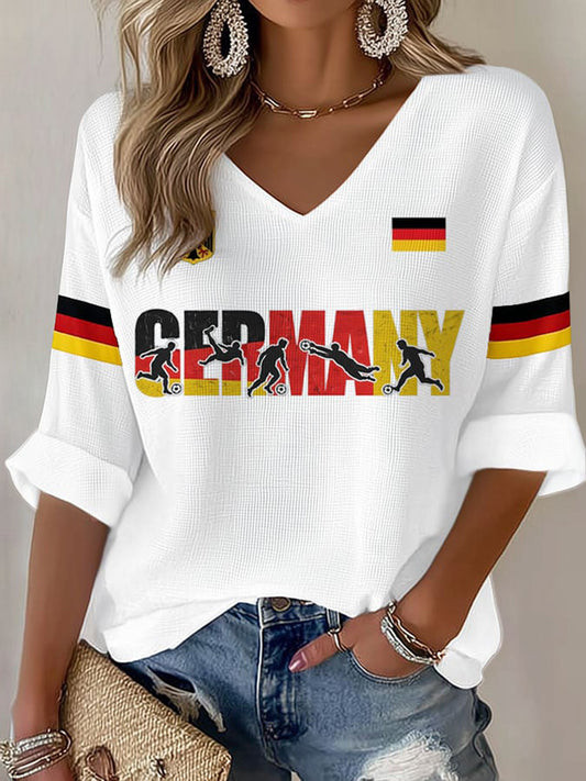 Germany FIFA World Cup 2026 V Neck Long Sleeve Shirt World Cup Merch For Fan.jpeg