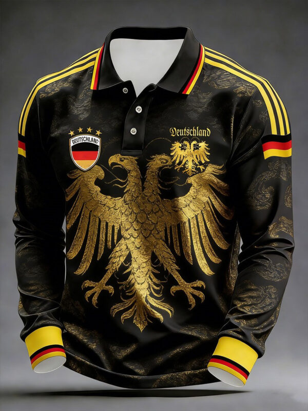 Germany World Cup 2026 Deutschland Long Sleeve Polo Shirt World Cup Merch Fan Gifts.jpeg