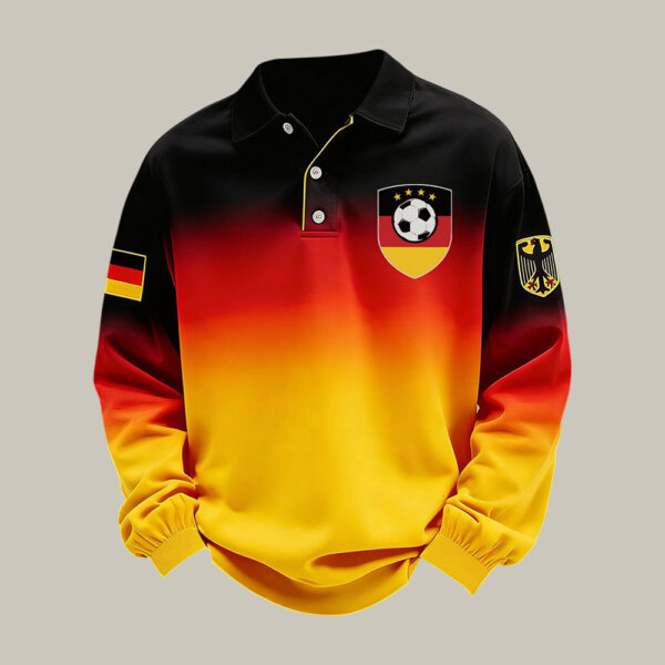 Germany World Cup 2026 Group Stage Matches Polo Long Sleeve Shirt Game Day Clothing Soccer Gear.jpeg