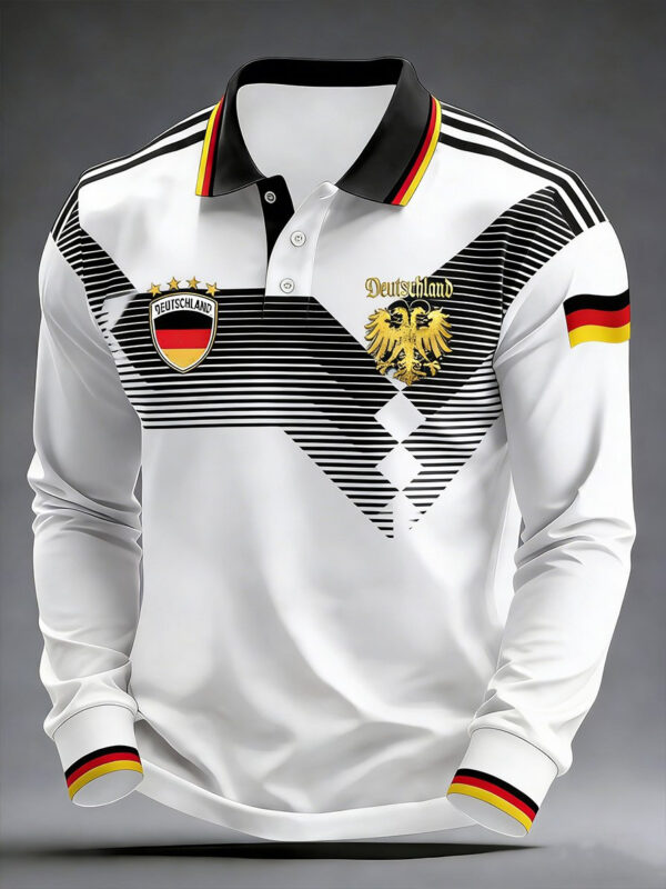 Germany World Cup 2026 Long Sleeve Polo Shirt Germany Soccer Attire Fan Gifts Idea.jpeg