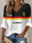 Germany World Cup Squad 2026 V Neck Long Sleeve Shirt FIFA Merch Fan Gifts Idea.jpeg