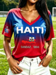 Haiti FIFA World Cup 2026 Sandaz 1804 V Neck Shirt World Cup 2026 Haiti Fan Outfits.jpeg