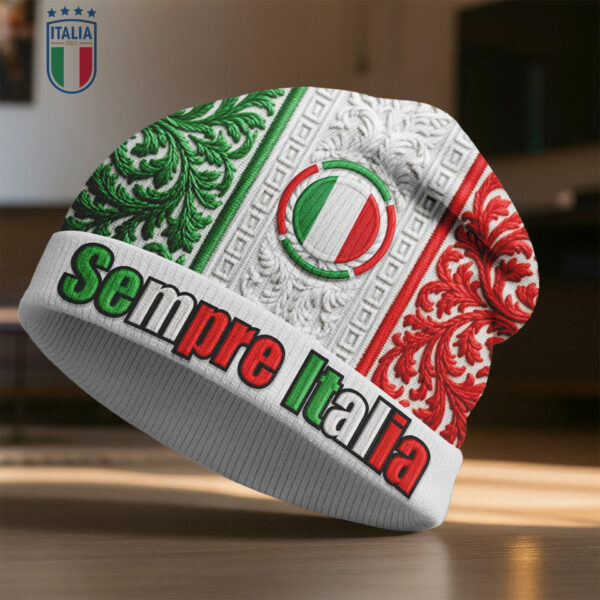 Italy World Cup 2026 Merch Sempre Italia Beanie Hat Game Day Outfits For Soccer Fan.jpeg