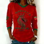 Morocco 2026 FIFA World Cup Atlas Lions V Neck Long Sleeve Shirt Soccer Apparel Mothers Day Gift.jpeg
