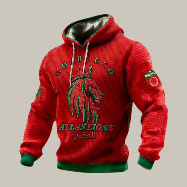 Morocco 2026 FIFA World Cup Lion Hoodie Game Day Clothing Soccer Lover Present.jpeg