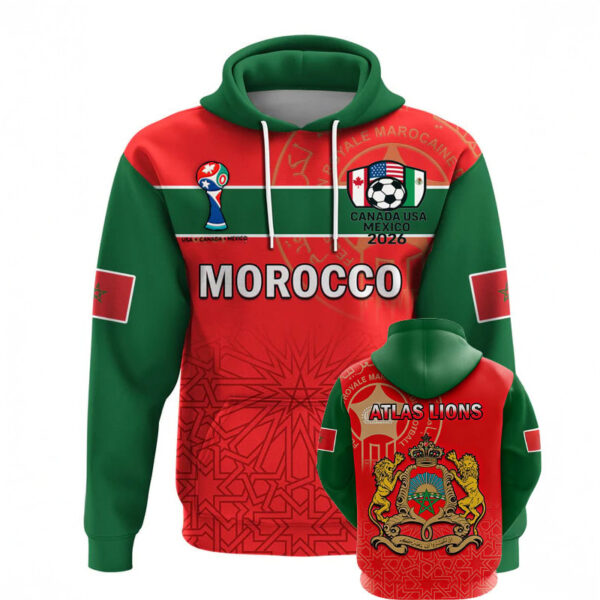 Morocco Atlas Lions Hoodie 2026 FIFA World Cup Hooded Sweatshirt Fan Gear.jpeg