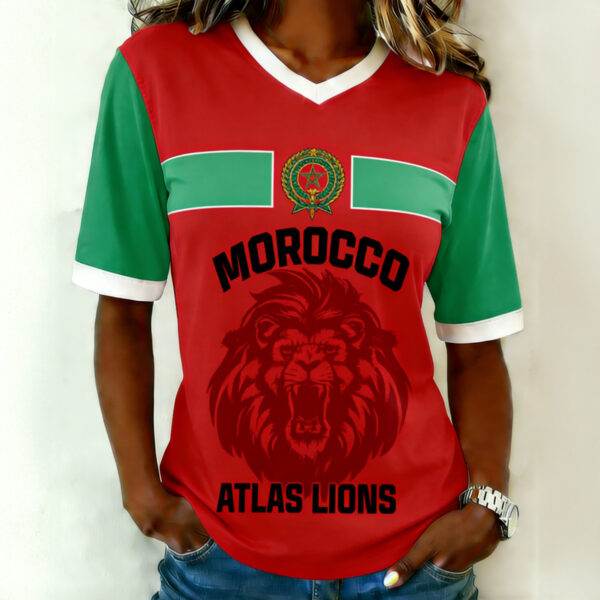 Morocco Atlas Lions V Neck Shirt FIFA Club World Cup Bracket Shirt 2026 World Cup Gear.jpeg