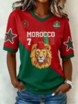 Morocco World Cup 2026 Merch Atlas Lions Morocco V Neck Jersey Game Day Apparel.jpeg