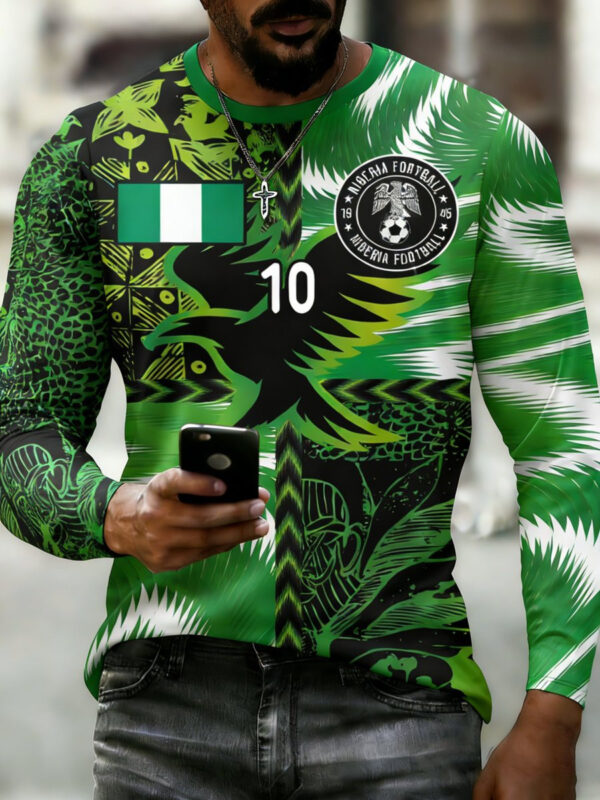 Nigeria World Cup 2026 Long Sleeve Shirt Soccer Fan Apparel For Nigerian.jpeg