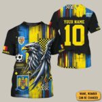 Personalized Romania Eagle Art T Shirt Romania World Cup 2026 Merchandise Football Gear.jpeg