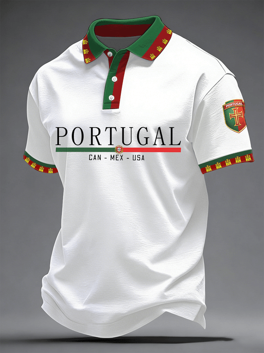 Portugal FIFA World Cup 2026 Can Mex USA Polo Shirt Portugal World Cup Games Clothes.png
