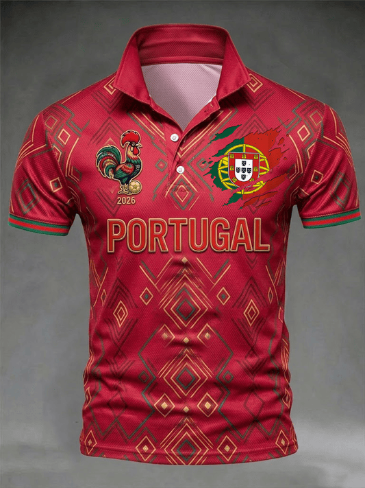 Portugal FIFA World Cup 2026 Polo Shirt Portugal Games World Cup 2026 Polos For Fan.png