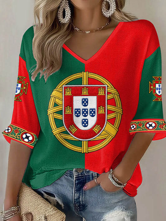 Portugal World Cup 2026 V Neck Long Sleeve Shirt Portugal National Football Team Outfits.jpeg