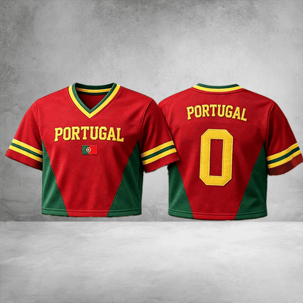 Portugal World Cup Team Jersey Crop Top World Cup 2026 Merch Soccer Lovers Gifts Idea.png