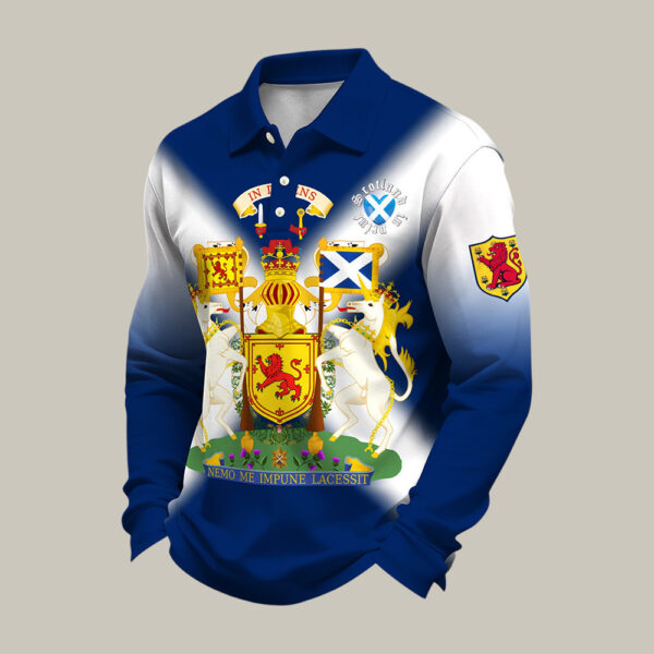 Scotland 2026 FIFA World Cup Polo Long Sleeve Shirt Game Day Soccer Apparel Fan Gear.jpeg