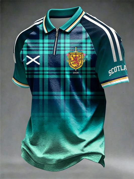 Scotland FIFA World Cup 2026 Merch We Have Dream 2026 Zip Polo Shirt Soccer Lovers Gifts.jpeg