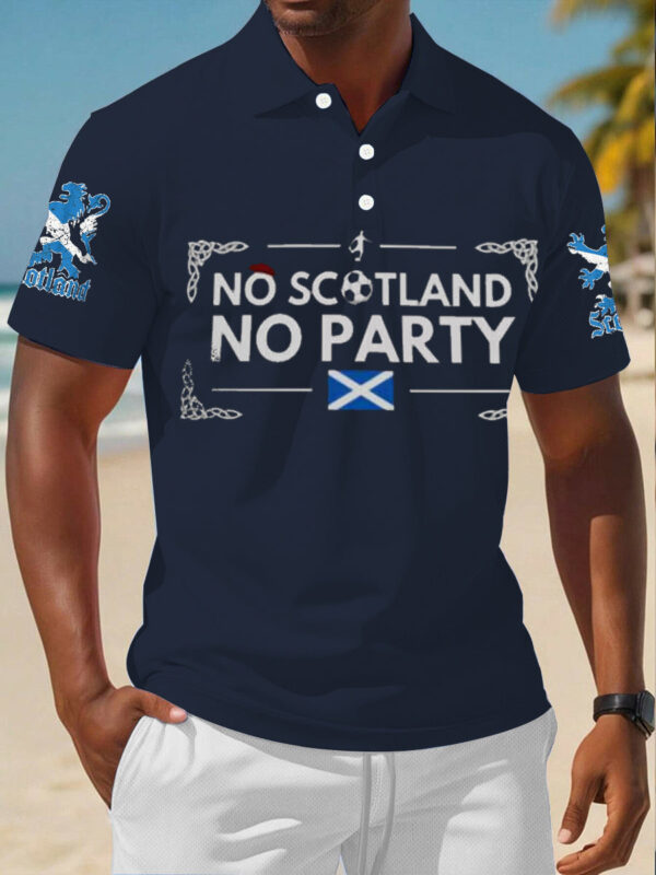 Scotland World Cup 2026 Clothes No Scotland No Party Polo Shirt Soccer Players Gifts.jpeg