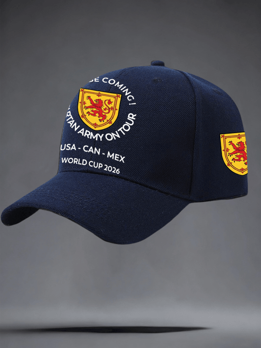 Scotland World Cup 2026 Hat Tartan Army On Tour Baseball Cap Gift For Soccer Lovers.png