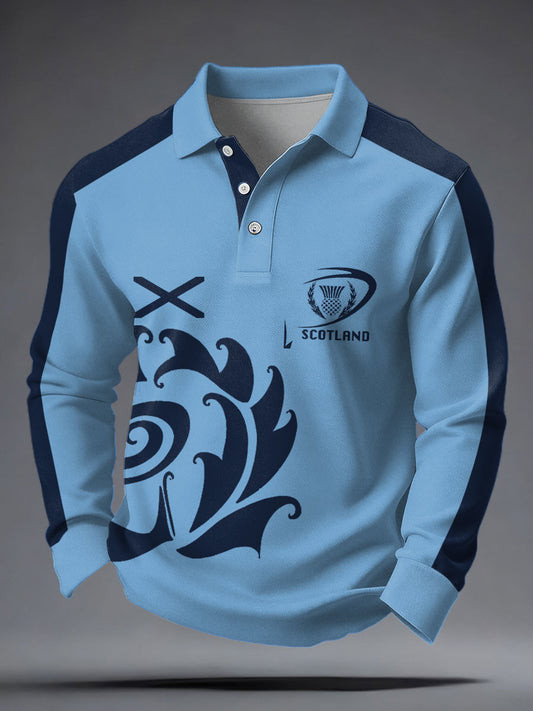 Scotland World Cup 2026 Merch Game Day Long Sleeve Polo Shirt Soccer Lovers Gifts.jpeg Scotland World Cup 2026 Merch Game Day Long Sleeve Polo Shirt Soccer Lovers Gifts.jpeg