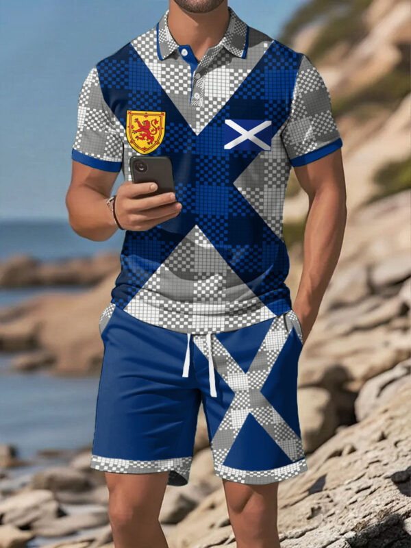 Scotland World Cup 2026 Merch Tartan Army Polo And Shorts Game Day Outfits Gifts Idea.jpeg