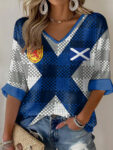 Scotland World Cup 2026 Merch Tartan Army V Neck Long Sleeve Shirt World Cup Fan Gifts.jpeg