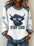 Scotland World Cup 2026 Outfits Highland Cow Stay Coo Sweatshirt For Women.png