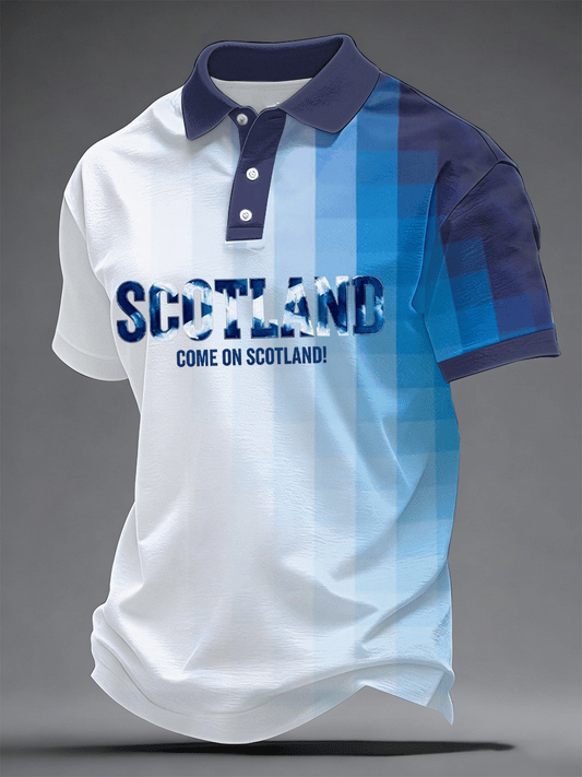 Scotland World Cup Games 2026 Merch Come On Scotland Polo Shirt Soccer Lovers Apparel.png