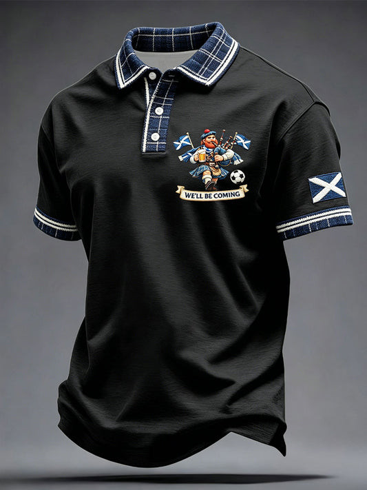 Scotland World Cup Games 2026 Merch Well Be Coming Polo Shirt Soccer Players Gifts.jpeg