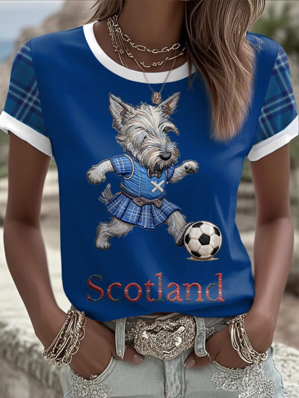Scottie Dog Scotland Football T Shirt Womens World Cup 2026 Apparel Scotland Supporters Gifts.jpeg