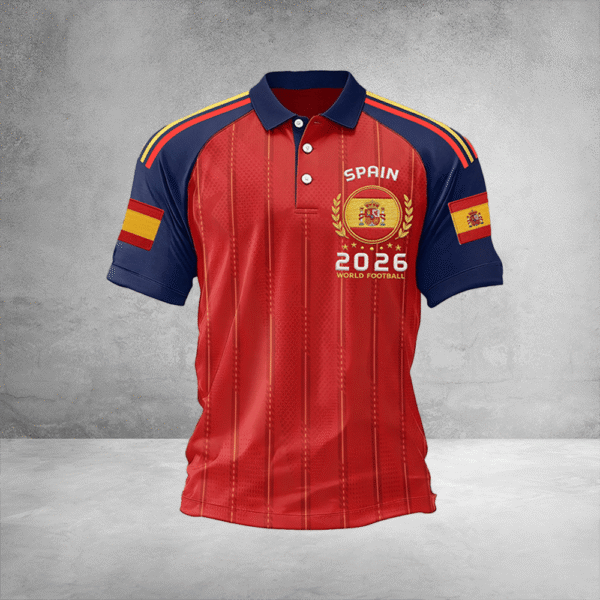 Spain 2026 World Cup Polo Shirt Spain Soccer Apparel Unique For Sport Lovers.png