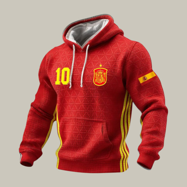 Spain Retro Soccer Inspired Hoodie 2026 FIFA World Cup Hooded Sweatshirt Soccer Fan Gear.jpeg