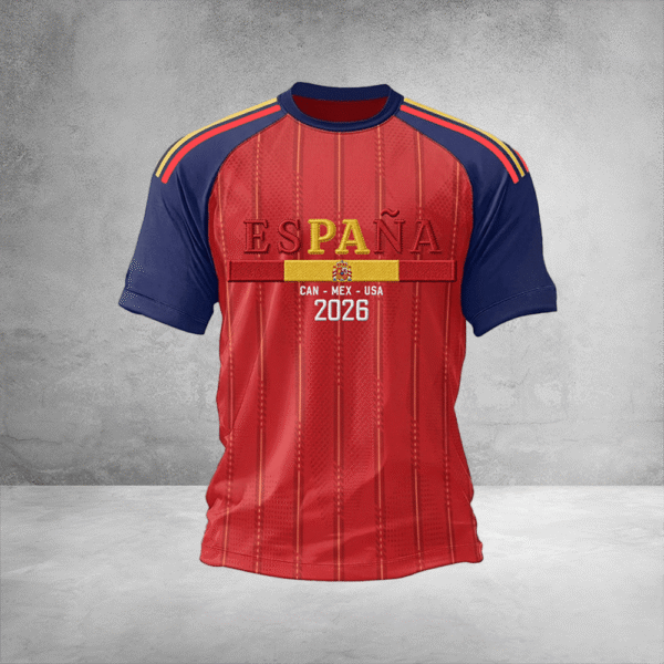 Spain World Cup 2026 Shirt Espana Can US Mex Tee Soccer Teams Clothing Fan Gifts.png