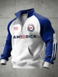 Team USA World Cup 2026 Quarter Zip Sweatshirt Game Day Gear For Soccer Lovers.jpeg
