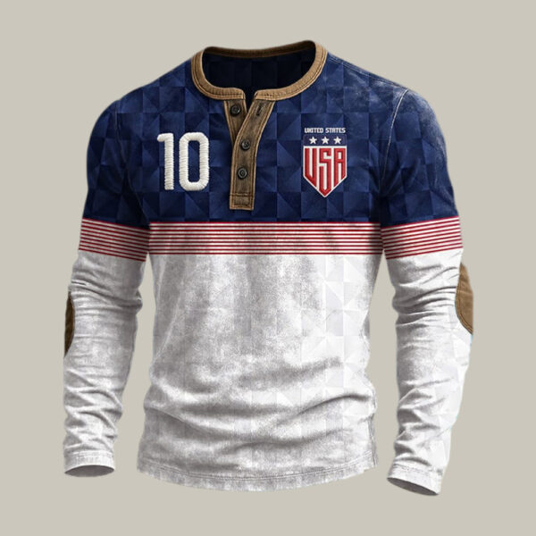 USA 2026 FIFA World Cup Button Long Sleeve Shirt Soccer Apparel Fathers Day Gift.jpeg
