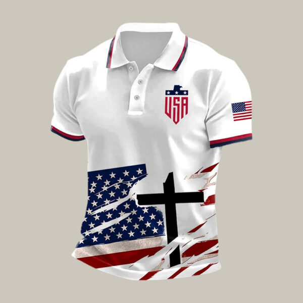 USA 2026 FIFA World Cup Faith Cross Polo Shirt World Cup Shirt Soccer Lover Present.jpeg