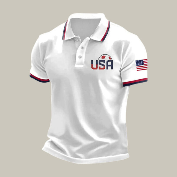 USA 2026 FIFA World Cup Polo Shirt American Flag Soccer Merch Dad Birthday Gift.jpeg