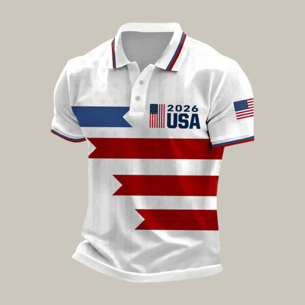 USA 2026 FIFA World Cup Polo Shirt American Flag World Cup Clothes Soccer Fan.jpeg